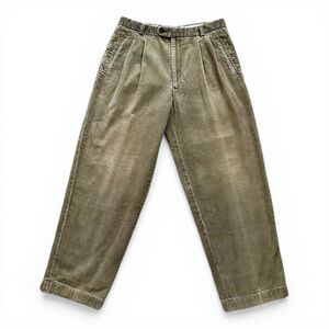 Vintage Amici Pleated Corduroy Pants Brown Size 32